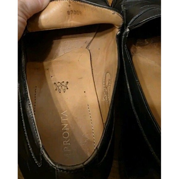 Mezlan Impronta Newport Penny Loafer Dress Shoes Mens 9 M Black Leather 8/57 - Picture 15 of 16